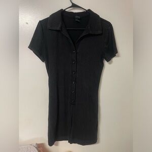 Black Button-Up Romper